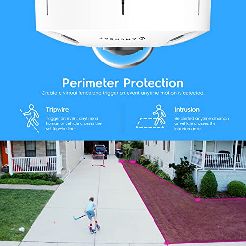 Amcrest Fisheye IP POE Camera, 360° Panoramic 12-Megapixel POE IP Camera, Heat Map Detection, Perimeter Protection, People Counting, 33ft Nightvision, MicroSD Recording, IP12M-F2380EW (White) - Image 4