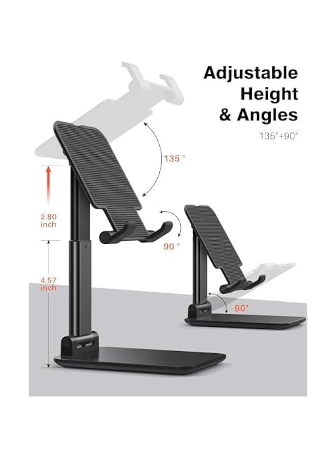 هوكور حامل تابلت قابل للطي والتعديل، حامل شاشة محمول 5.5 × 3.93 انش عرض، حامل ايباد متوافق مع ايباد برو 11، 12.9/ايباد 10.9، سيرفس برو، شاشة محمولة 4.7-15.6 انش، من ابين، سيليكون - Image 4