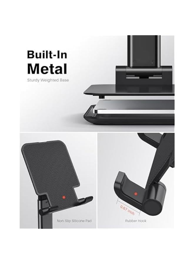 هوكور حامل تابلت قابل للطي والتعديل، حامل شاشة محمول 5.5 × 3.93 انش عرض، حامل ايباد متوافق مع ايباد برو 11، 12.9/ايباد 10.9، سيرفس برو، شاشة محمولة 4.7-15.6 انش، من ابين، سيليكون - Image 5