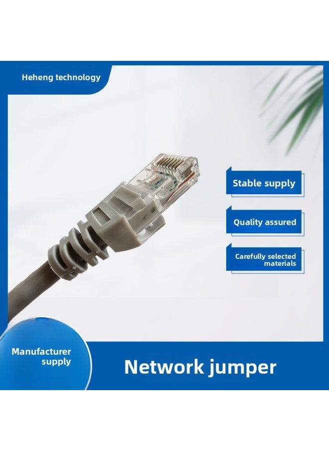 Generic Six Types Of Network Jumpers CAT6 Gigabit Finished Network Jumpers Six Types Of Jumpers RJ45 Six Types Of Connection Lines Wholesale-Color:Grey-Line Length:3 M  - Image 1