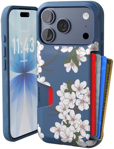 Smartish iPhone 17 Pro Wallet Case Wallet Slayer Vol 1 Slim Protective Credit Card Holder Drop Tested Hidden Credit Card Slot Cover for Apple iPhone 17 Pro Very Cherry Blossom - Image 1