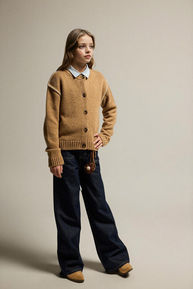 DeFacto Blue Girl Girl Wide Leg Jeans Casual - Image 1