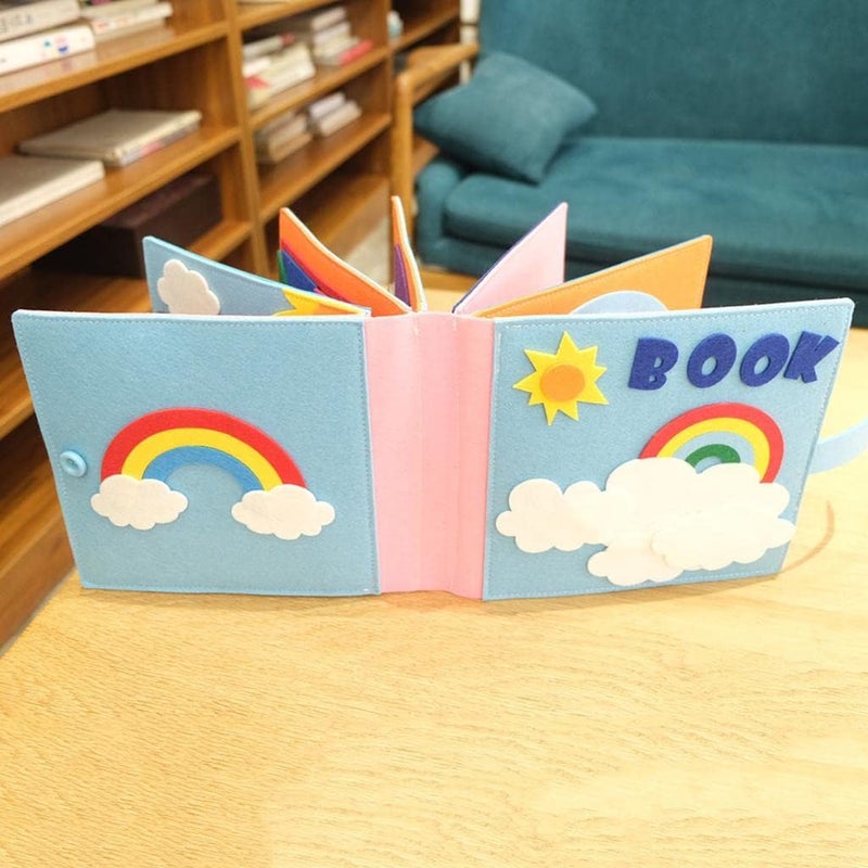 klarako Fabric Quiet Books, Educational Early Learning Basic Life Skill Activity Books, Portable Soft Montessori 3D Busy Book ,Cloth Book for Toddlers  A - Image 5