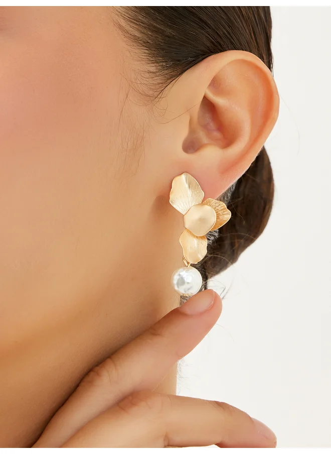 ستايلي Styli Floral Drop Earrings