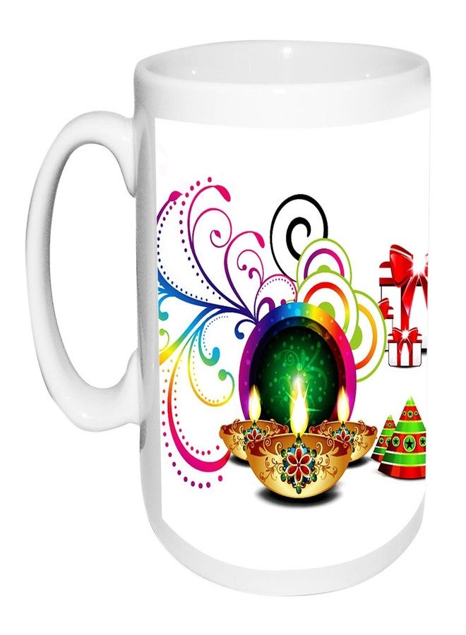Alwaysgift On Diwali with Lots of Love 2 Diyas, Wallet, Smiley Keychain, & Mug Gift Set - Image 4