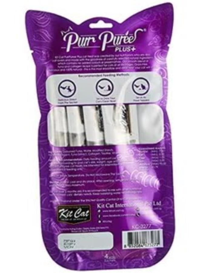 Kit Cat Puree Plus Plus Tuna And Collagen Care 4X15G Sachets - Image 2