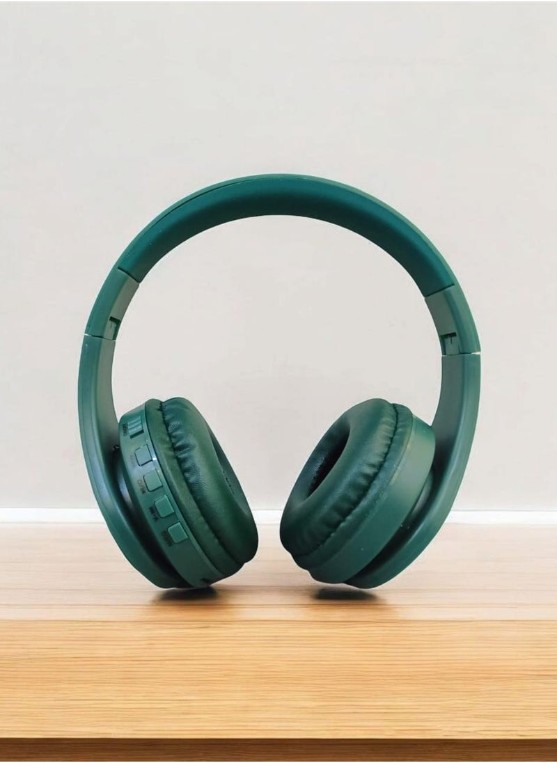 Stereo Wireless Over-Ear ST-A50 Headphone Headset With Mic Support Tf Card - Green