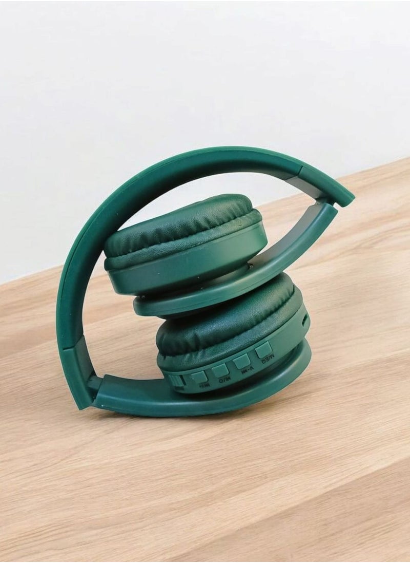 Stereo Wireless Over-Ear ST-A50 Headphone Headset With Mic Support Tf Card - Green