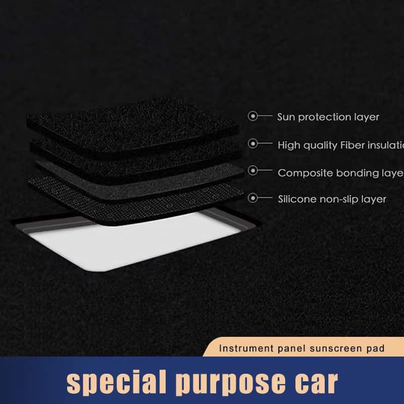 Tcxdioo Dashboard Dash Board Cover Mat Carpet Compatible Sunshield Cover Dashboard Mat Protector for Ford Explorer 2011-2019… - Image 4