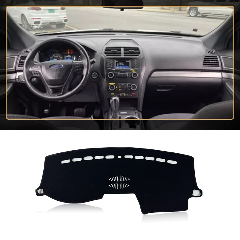 Tcxdioo Dashboard Dash Board Cover Mat Carpet Compatible Sunshield Cover Dashboard Mat Protector for Ford Explorer 2011-2019… - Image 1