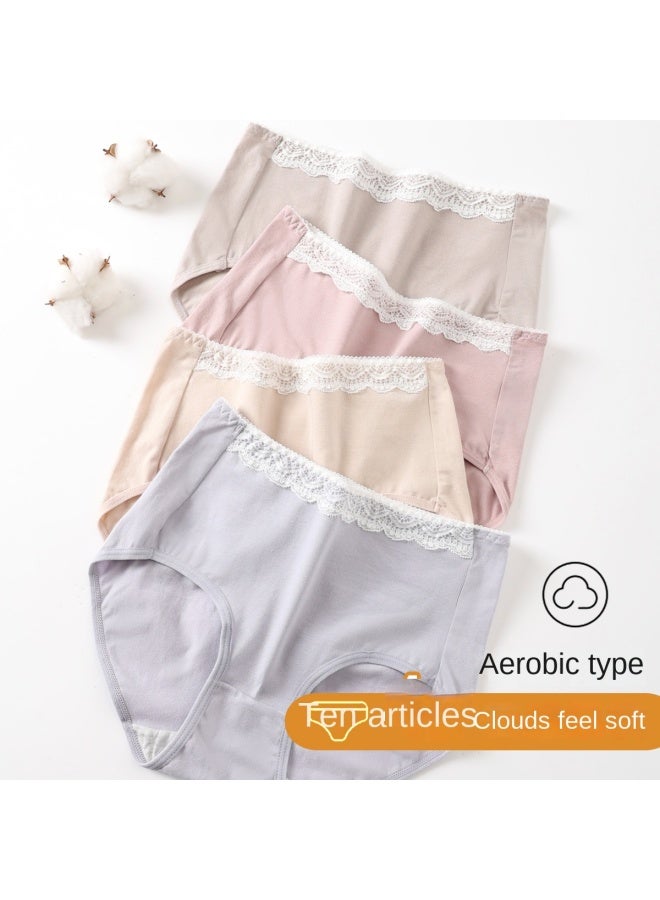 Top melon Pack Antibacterial Cotton Gusset Ladies Panties, All-season Cotton Breathable Mid-high Waist Lifting Underwear For Women - Image 2