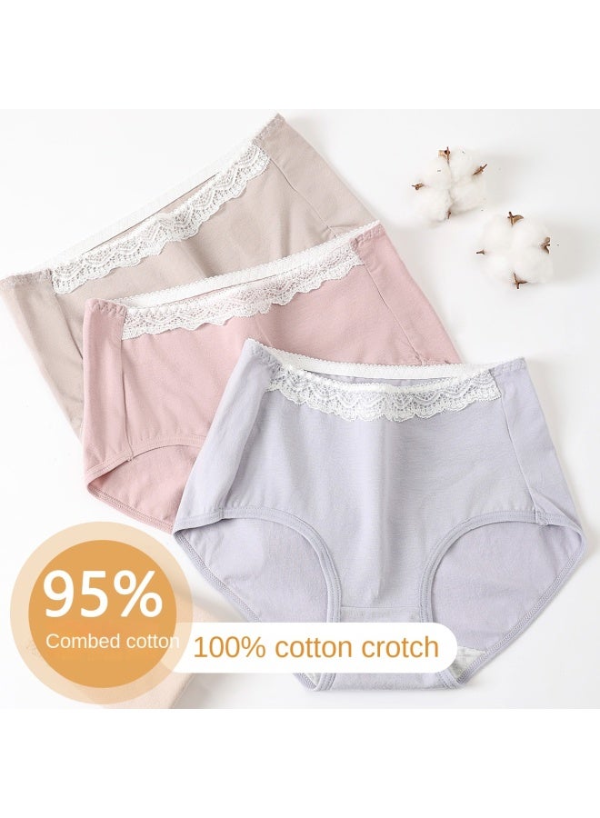 Top melon Pack Antibacterial Cotton Gusset Ladies Panties, All-season Cotton Breathable Mid-high Waist Lifting Underwear For Women - Image 4