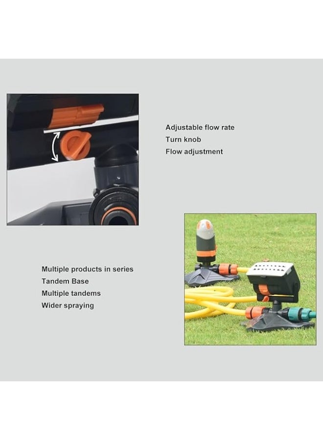 Cryfokt Lawn Sprinklers, 16 Hole Automatic Oscillating Water Sprinkler, 4 Spray Modes Irrigation System, Automatic Watering System for Yard Garden, Easy Adjust Range Control, Automatic Garden Water Sprinkler - Image 2