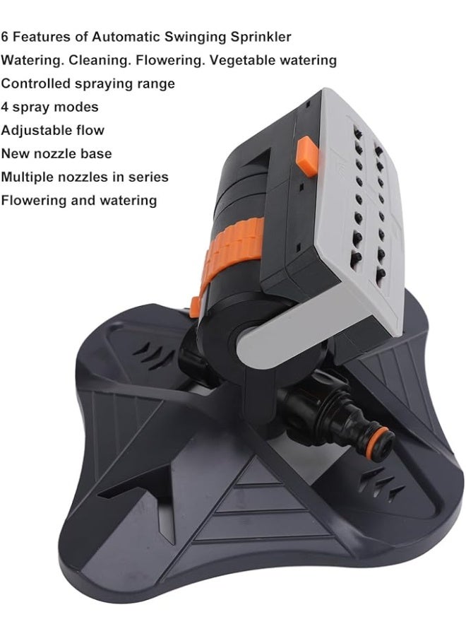 Cryfokt Lawn Sprinklers, 16 Hole Automatic Oscillating Water Sprinkler, 4 Spray Modes Irrigation System, Automatic Watering System for Yard Garden, Easy Adjust Range Control, Automatic Garden Water Sprinkler - Image 4