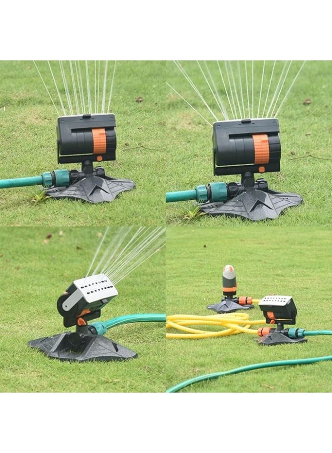 Cryfokt Lawn Sprinklers, 16 Hole Automatic Oscillating Water Sprinkler, 4 Spray Modes Irrigation System, Automatic Watering System for Yard Garden, Easy Adjust Range Control, Automatic Garden Water Sprinkler - Image 5