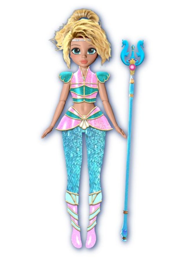 Mermaid Magic Merlinda Warrior Doll 9-Inches, Land and Sea Transformation 2-in-1 | Collectible Doll | Water Toy | Gift for Kids and Collectors - Image 3