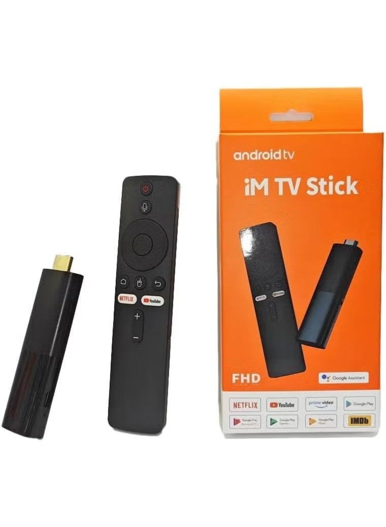 Smart 4K Ultra HD Streaming Stick with Remote Control | 2GB RAM & 16GB Storage | Android TV Media Player for Movies, Series, Games & Apps | Compact Portable TV Streaming – Black