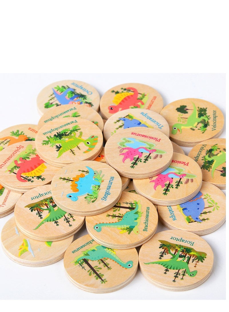 Dinosaur Jigsaw Puzzle Kids Memory Chess Game Baby Educational Wooden Toys for Children 3D Puzzles - Image 4