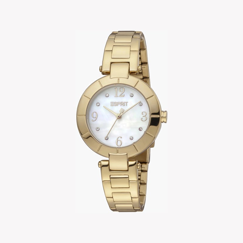 ESPRIT Women's Gold Stainless Steel Watch, White Mother of Pearl Dial|ES1L288M0075 - Image 2