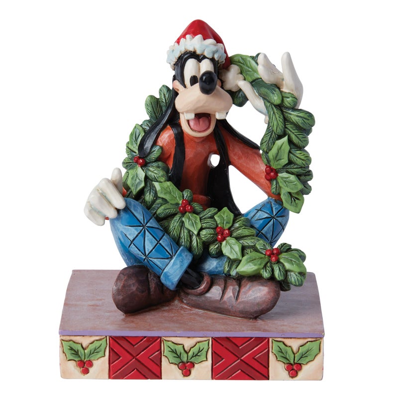 Enesco Disney Traditions Collection by Jim Shore Goofy with Christmas Garland Personality Pose Figurine Resin Hand Painted Crafted Collectible Christmas Disney Figurines Home Decor Statue 462 Inch - Image 2