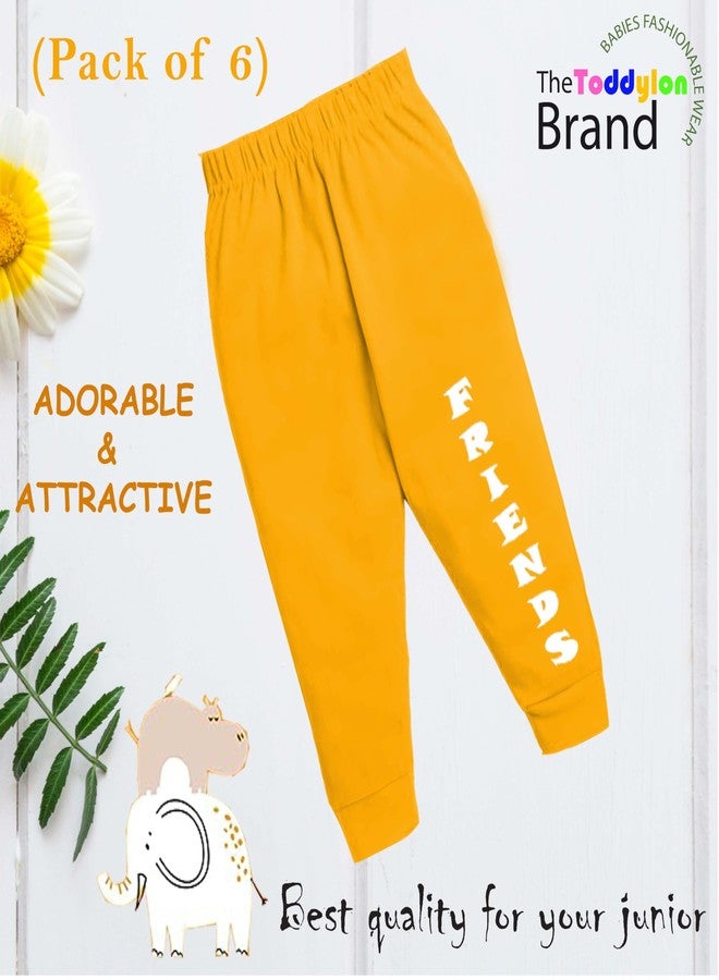 Toddylon Kids Pyjama Cotton Pants Pajamas Regular Fit Casual Wear Trackpants | Lower | Bottom Wear | (Pajamas Only) (Pack of 6, 2-3 Years) - Image 2