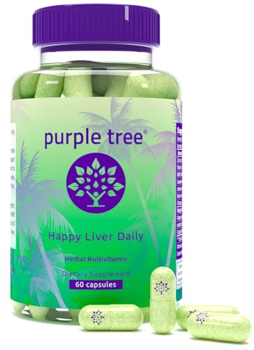 purple tree Happy Liver Daily Liver Support Cleanse Supplement with Milk Thistle 80 Silymarin Dandelion Artichoke Vine Tea DHM Vitamins Daily Liver Wellness 60 Vegan Capsules - Image 2