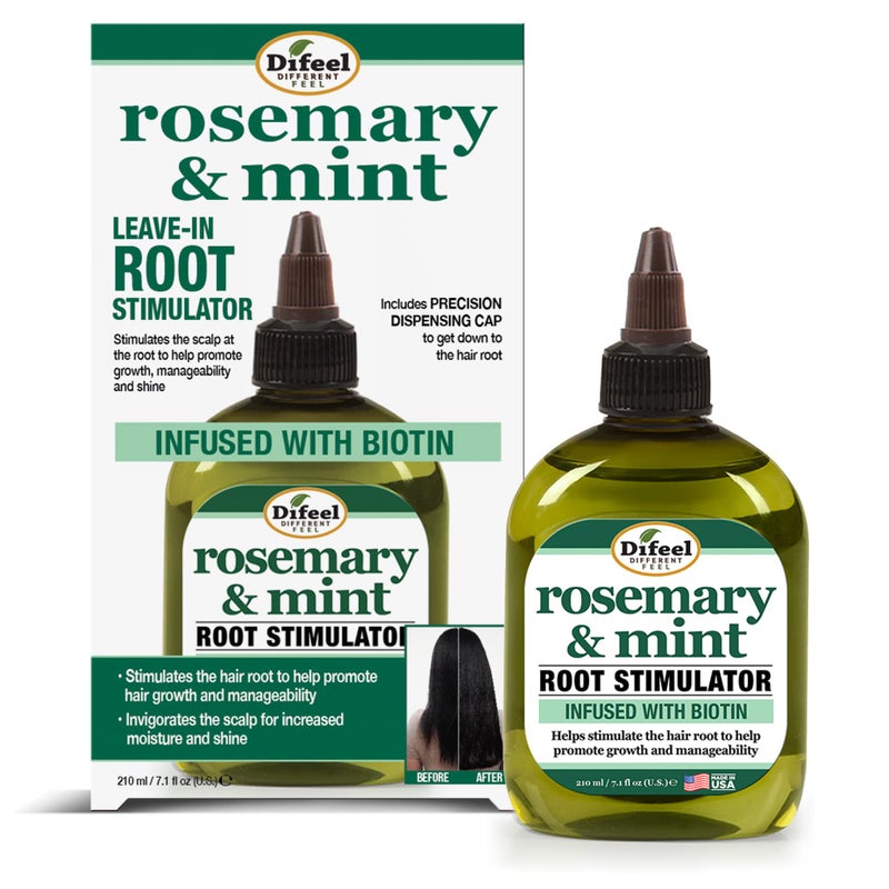 Difeel Rosemary and Mint Root Stimulator Oil with Biotin for Hair Growth 71 oz Hair Growth Scalp Treatment - Image 3