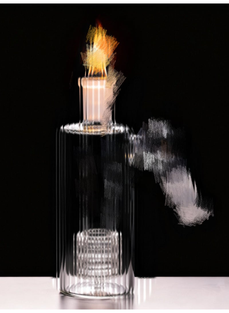 Handmade Heat-Resistant Glass Oil Lamp (Random Color)