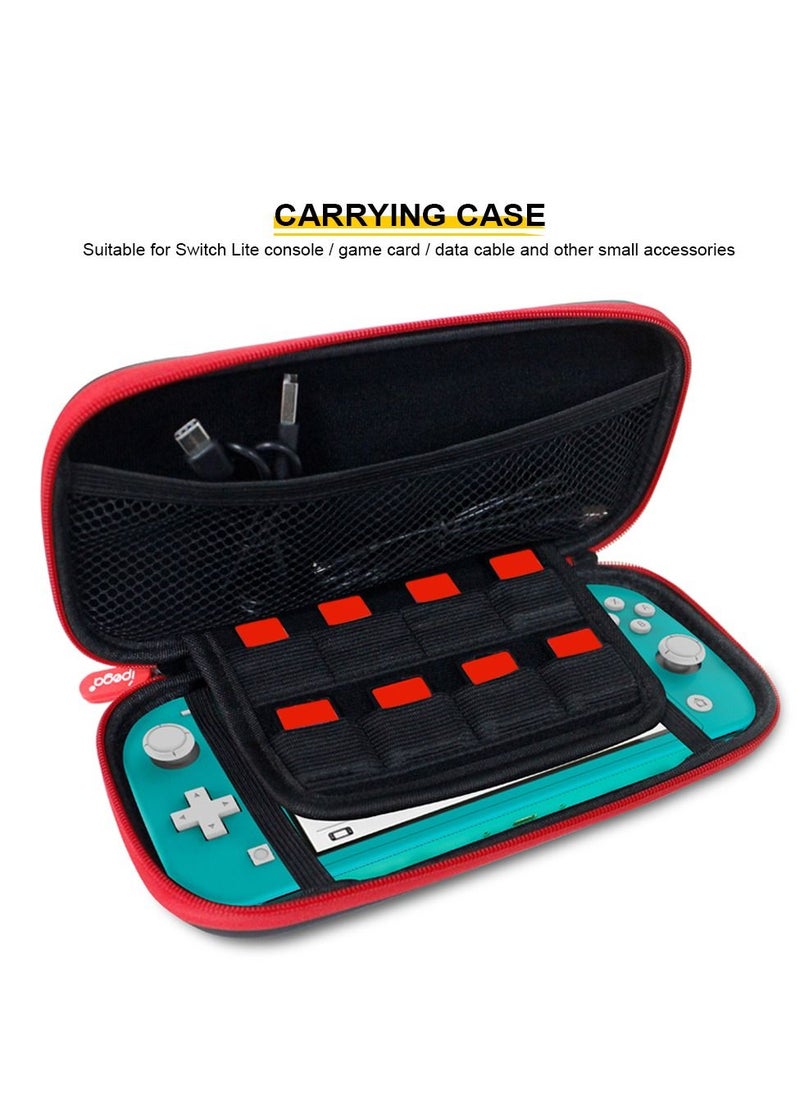KASTWAVE - Nintendo Switch Lite Accessories Kit, Portable Nintendo Switch Lite Carrying Case Storage Bag for Nintend Switch Lite Kit with Cap Game Card Box Tempered Screen Protector Cleaning Bag Type C Cable - Image 1