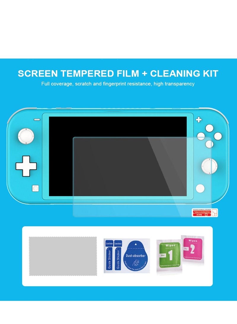 KASTWAVE - Nintendo Switch Lite Accessories Kit, Portable Nintendo Switch Lite Carrying Case Storage Bag for Nintend Switch Lite Kit with Cap Game Card Box Tempered Screen Protector Cleaning Bag Type C Cable - Image 1