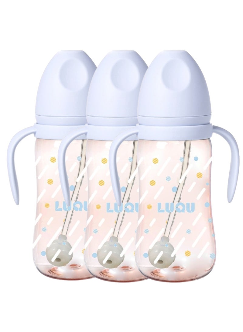 لوكو زجاجة رضاعة PPSU مع مقبض 300 مل أزرق - 3 قطعة - Image 1