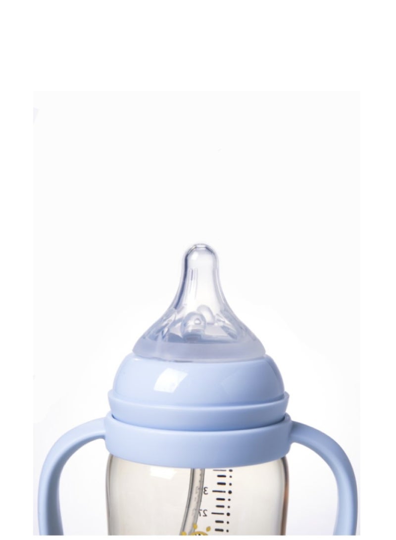 لوكو زجاجة رضاعة PPSU مع مقبض 300 مل أزرق - 3 قطعة - Image 2