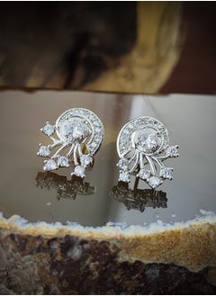 Generic Earring (Prima) cubic zirconia  for women from Butterfly Shenoute - silver color 201  - Image 1