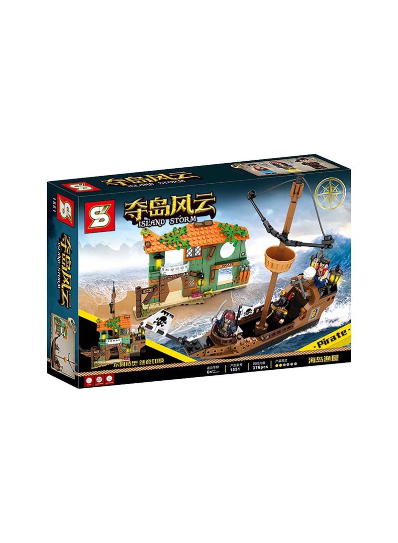 Sembo 1551 - Capture the island building blocks - 376 pcs - Image 1