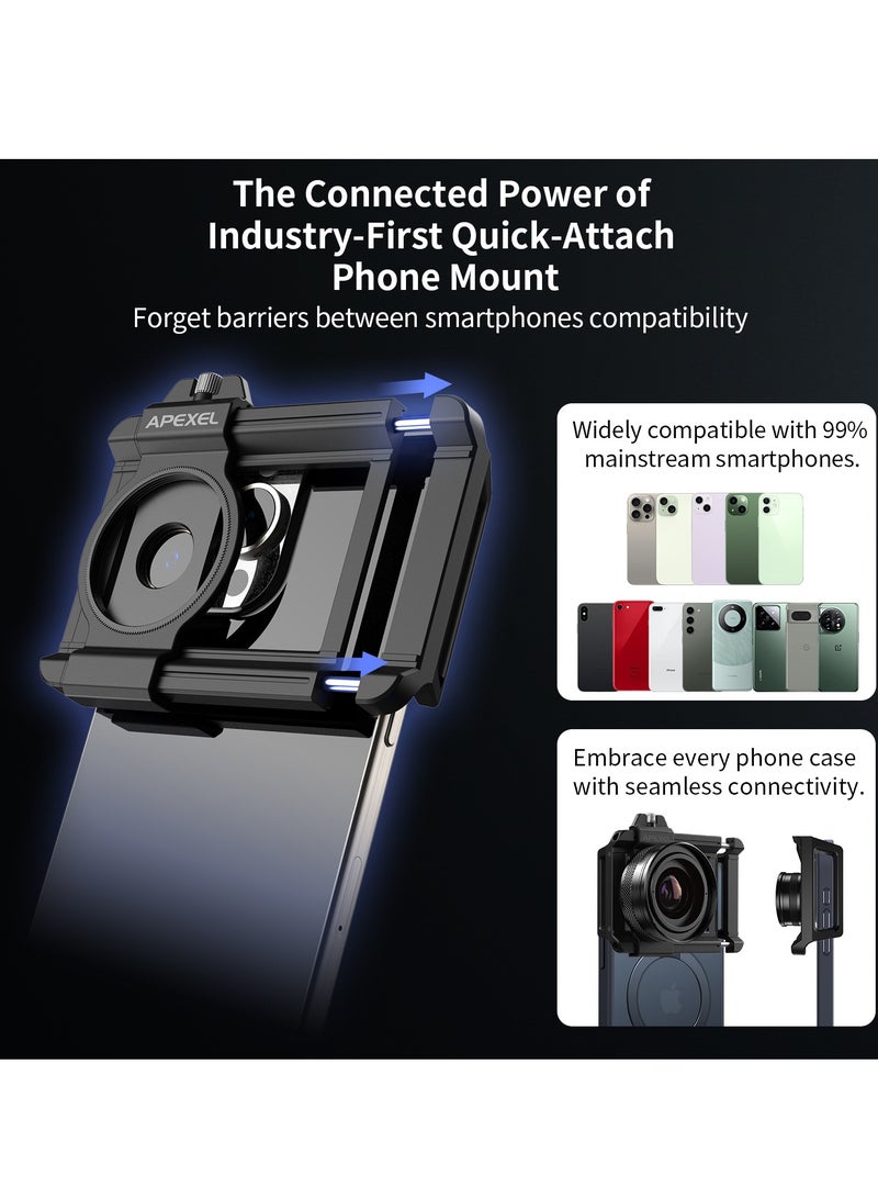 Universal Macro Zoom Lens for Samsung, iPhone, and Smartphones - ZM100MM Machine Lens for Epic Eye Observation Mode, Clamp Micro Lenses Included - Image 2