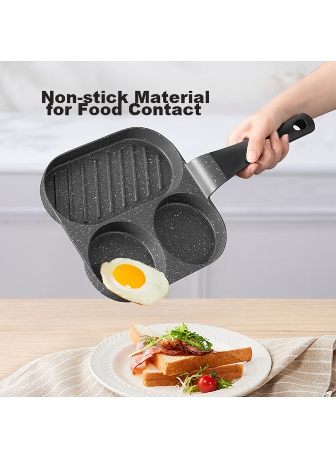 Supor Non-stick Frying Pan, Three-hole Maifanshi Color Multifunctional Breakfast Pan, Ej05lap02 - Image 2