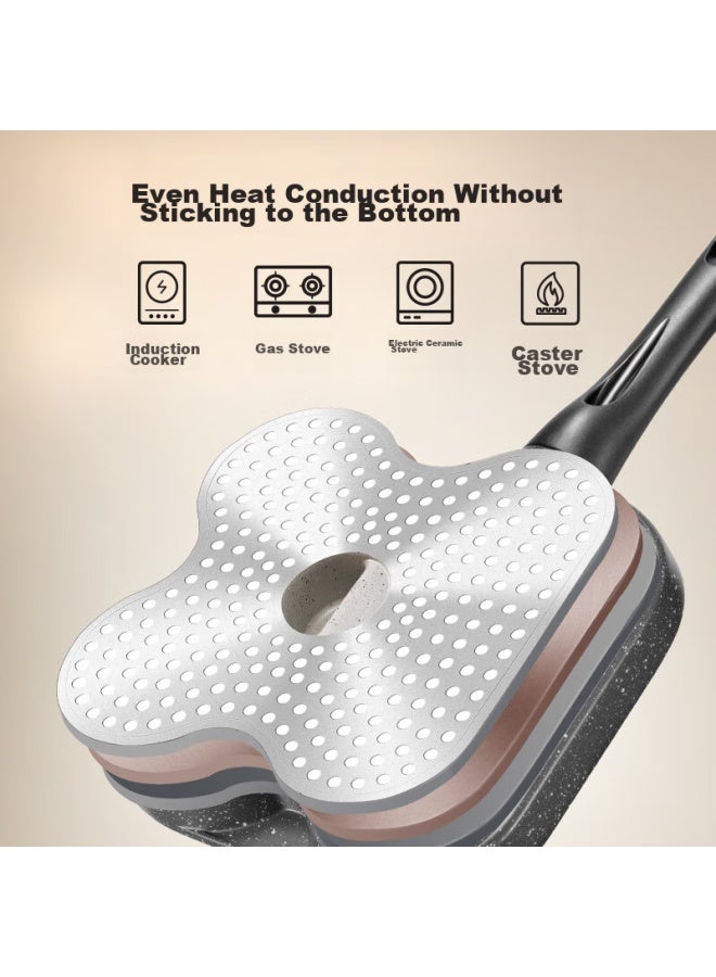 Supor Non-stick Frying Pan, Three-hole Maifanshi Color Multifunctional Breakfast Pan, Ej05lap02 - Image 4