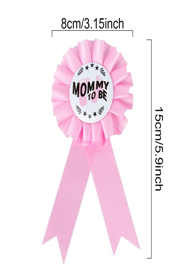 PATICARRY NEWHAPPYLAND Sash for Baby Shower Decorations Pink Tinplates Badge Mommy to Be and Daddy to Be Baby Shower Party Gender Reveals Baby Girl - Image 3