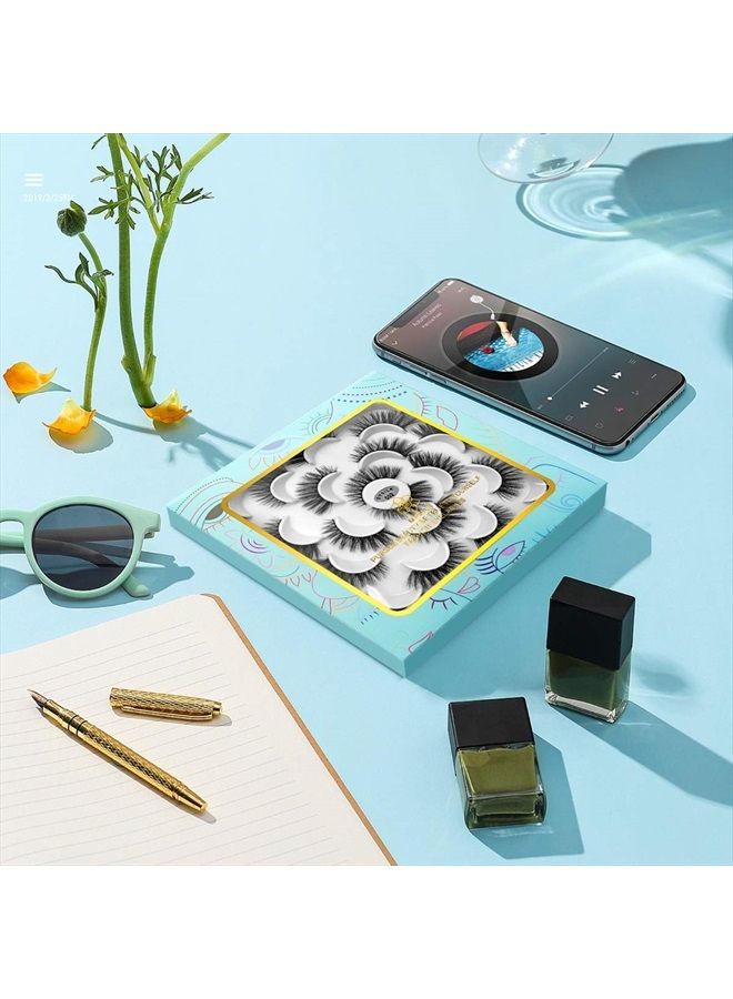 DYSILK Cat Eye Lashes -10 Pairs 6D Faux Lashes Pack - Lashes Mink Natural Look Fake Lashes Reusable False Eyelashes Wispy Fluffy |02-14.5mm - Image 5