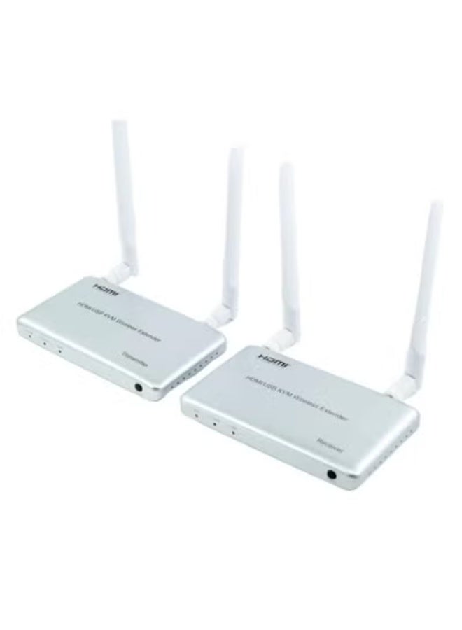 موسع HDMI لاسلكي بمنفذ HDMI وUSB وKVM – مدى 200 متر، وحدات 2.4G و5G للسرعة العالية - Image 1