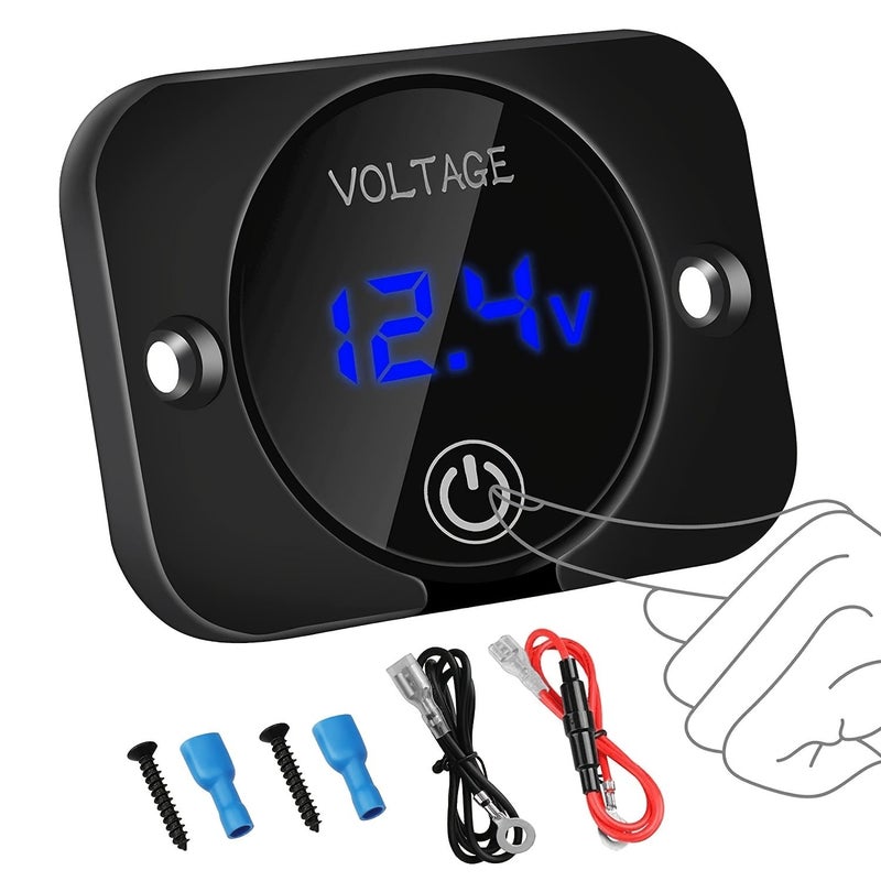 Blue LED Digital DC Voltmeter 12V 24V Car RV Motorcycle Boat - Image 5
