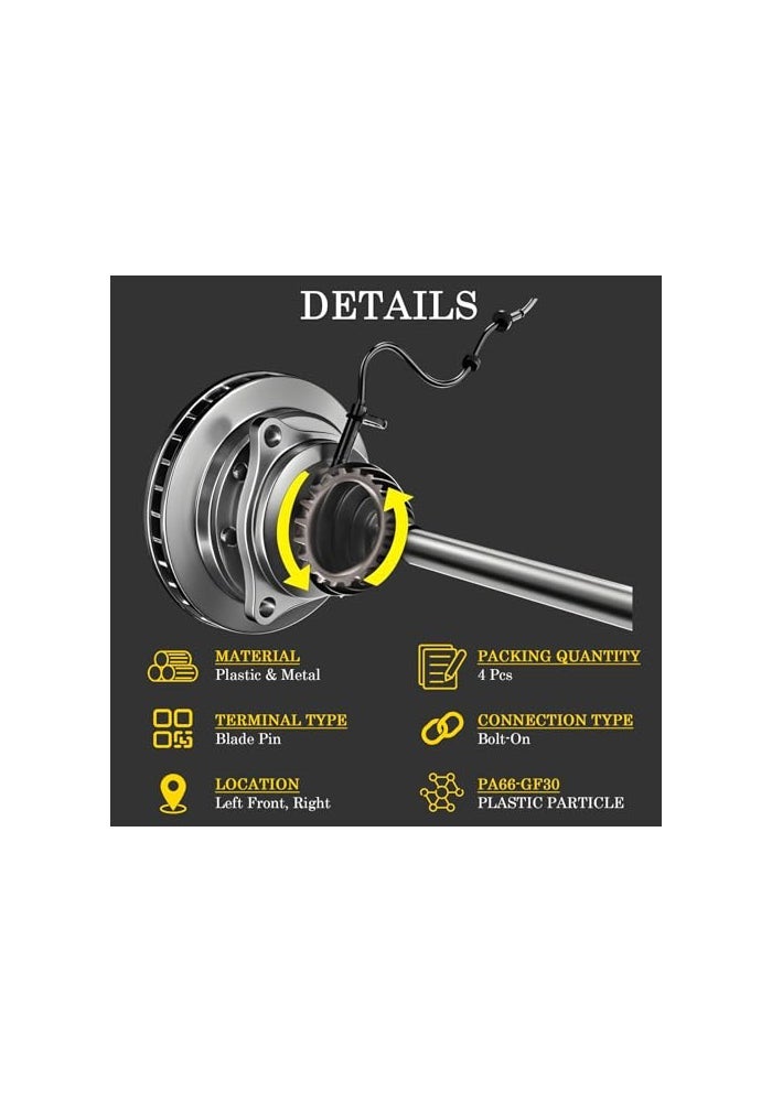 Ensun ABS Wheel Speed Sensor Compatible with 3 E46 325i 330i M3 Z4 E85 Front Rear Left Right 34526752681 34526752682 34526752683 - Image 3
