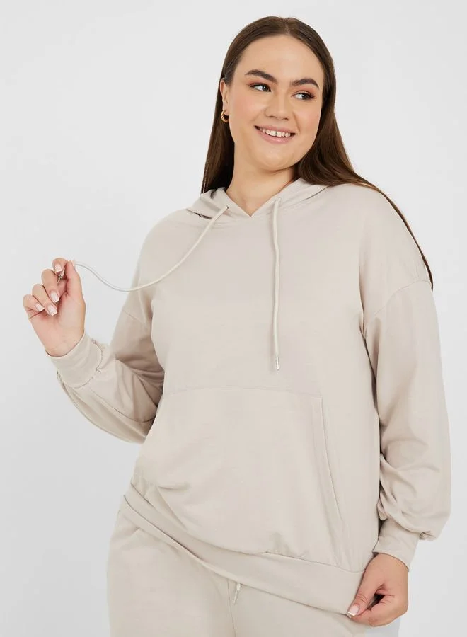 Styli Plus Long Sleeves Hoodie and Jogger Lounge Set