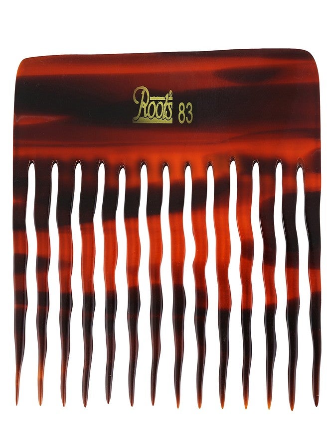روتس مشط ROOTS المموج | مشط بأسنان واسعة | أسنان ناعمة مستديرة تمنع تلف الشعر وفروة الرأس | للرجال والنساء | لجميع أنواع الشعر | للاستخدام على الشعر الرطب والجاف | يقلل من التجعد | الطول - 8.1 بوصة | رقم الموديل 83 - Image 1