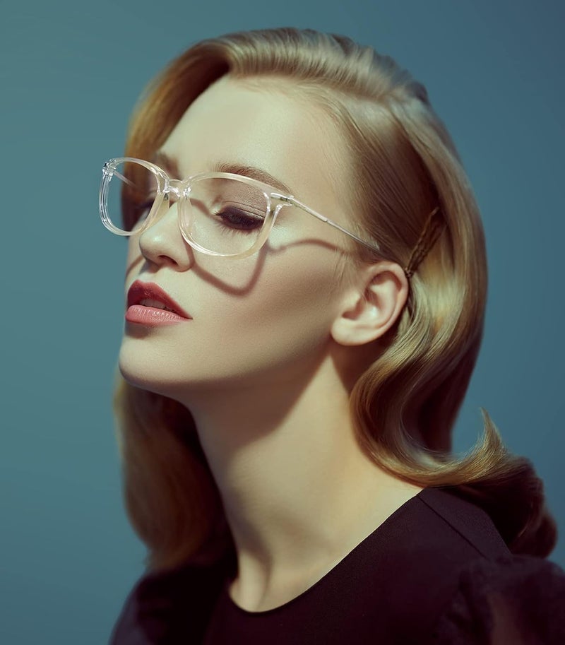 GQUEEN Fashion Fake Glasses Non Prescription Glasses Clear Lens Glasses Nerd Plain Frames Women Men, 201579 - Image 2