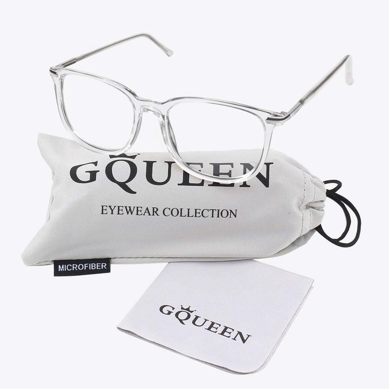 GQUEEN Fashion Fake Glasses Non Prescription Glasses Clear Lens Glasses Nerd Plain Frames Women Men, 201579 - Image 5