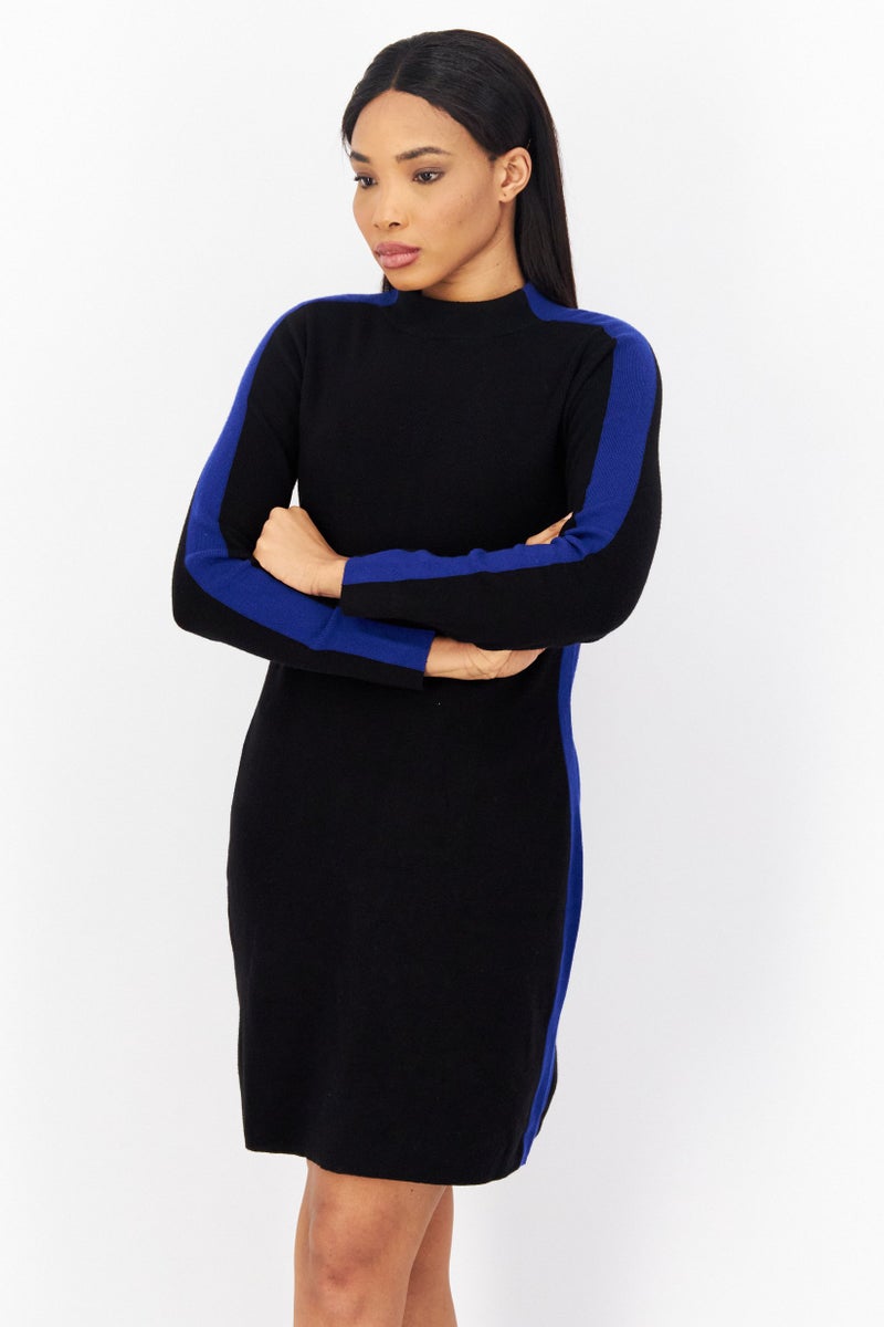 Zero Women Knitted Midi Dress, Black - Image 1
