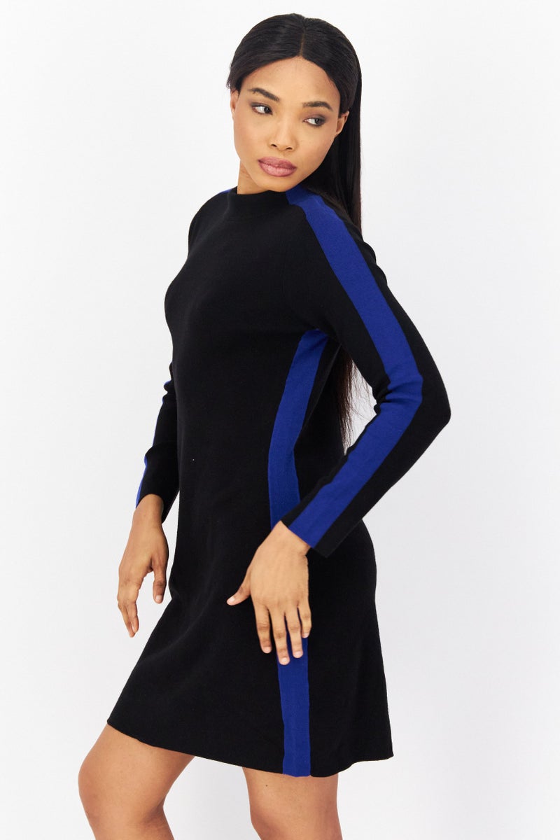 Zero Women Knitted Midi Dress, Black - Image 3