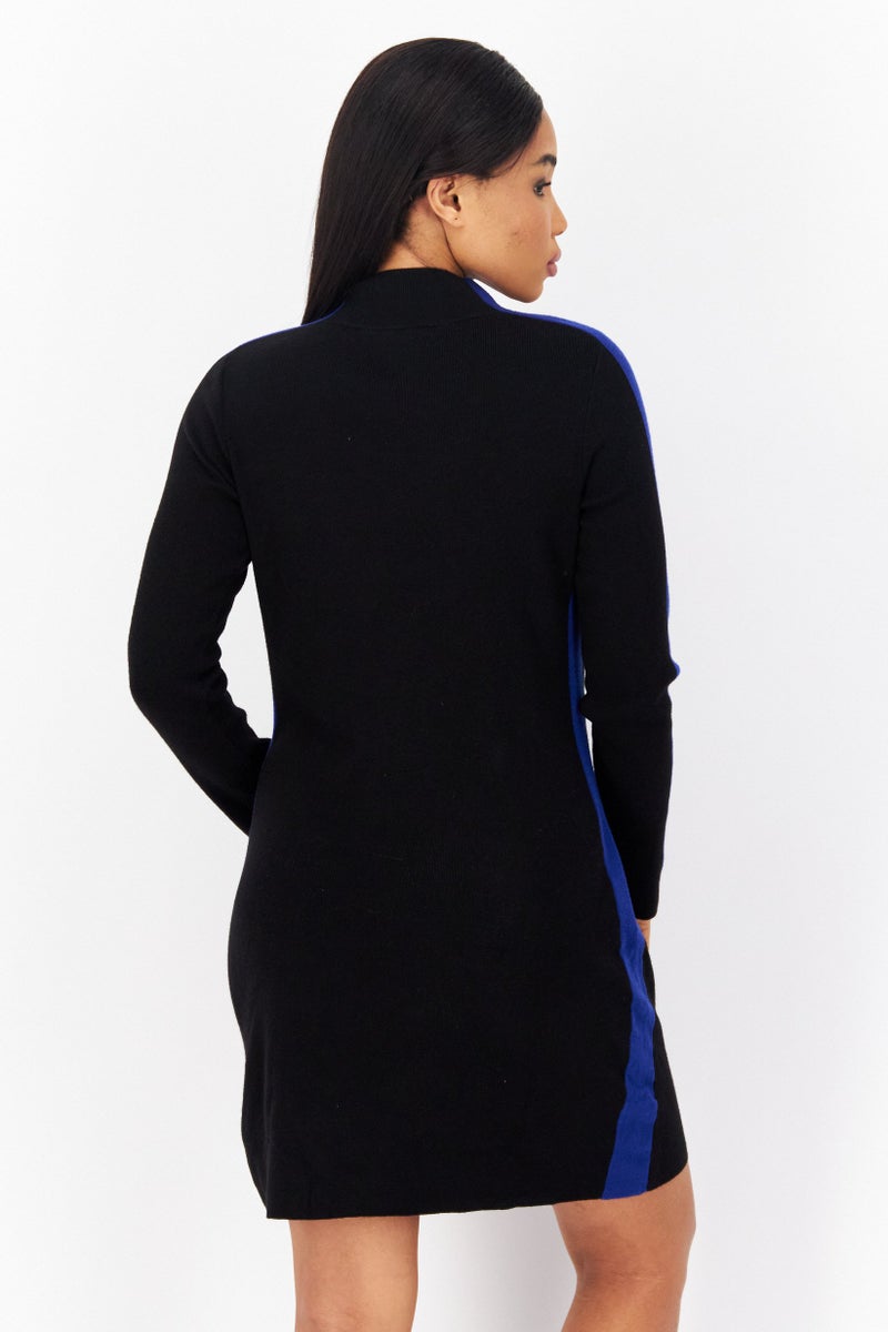 Zero Women Knitted Midi Dress, Black - Image 2