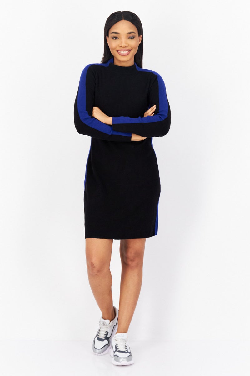 Zero Women Knitted Midi Dress, Black - Image 4